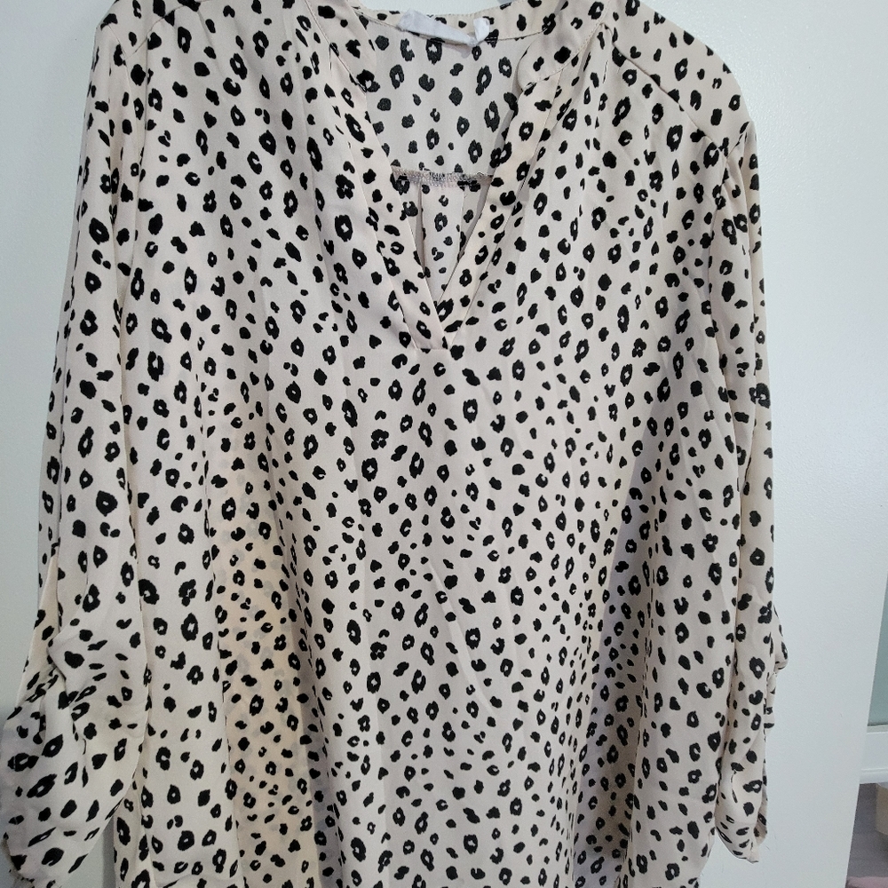 Lush split neck blouse